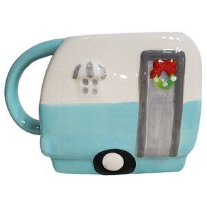 Whimsical Cupboard 10 Strawberry Street Ceramic Christmas Camper Coffee Mug Cup